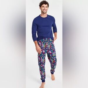 FAMILY PAJAMAS Matching Men's Holiday Toss Pajamas Set sz XL NAVY PJS